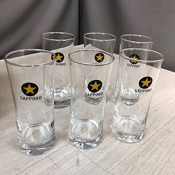 サッポロビール　ガラスコップ　30個　専用ケース付 Amazon.co.jp: サッポロ ラガー ビール 赤星 縁日 オリジナル